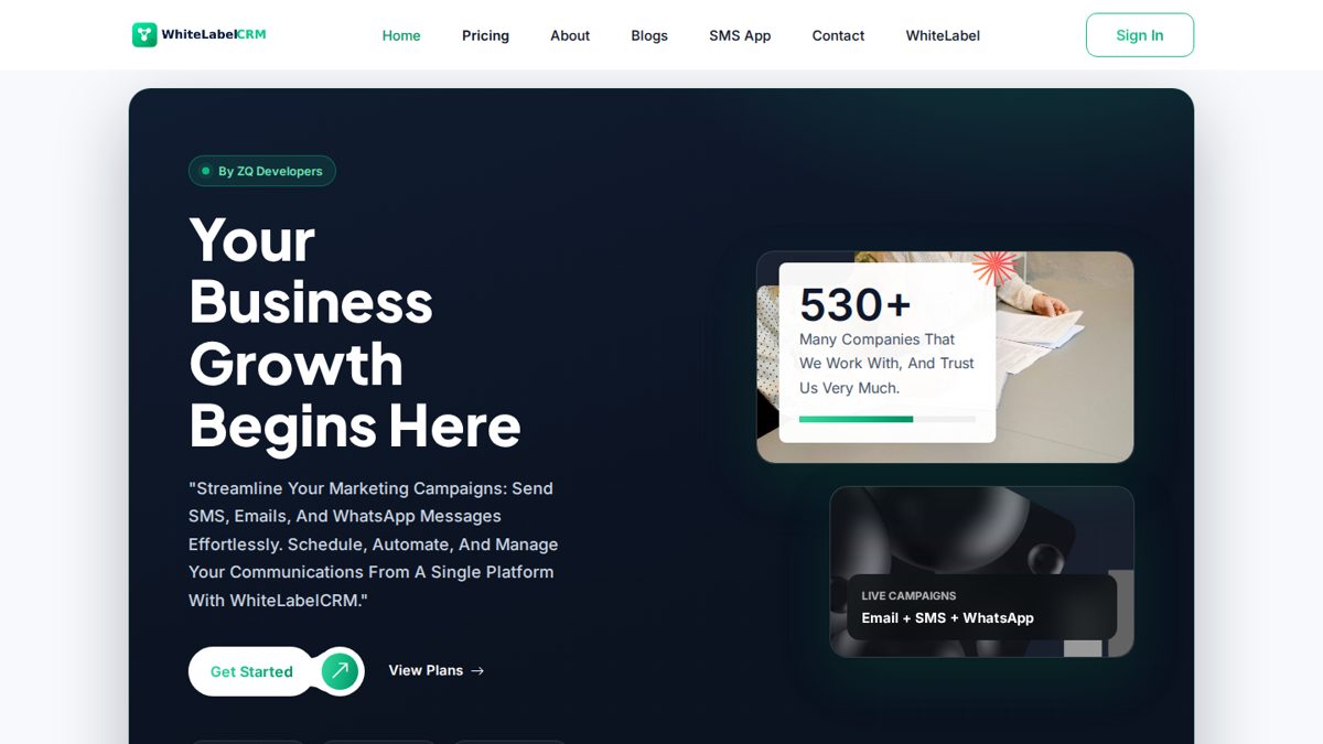 WhiteLabelCRM — WhatsApp, SMS, Email & Social Media Marketing Platform (Source Code)